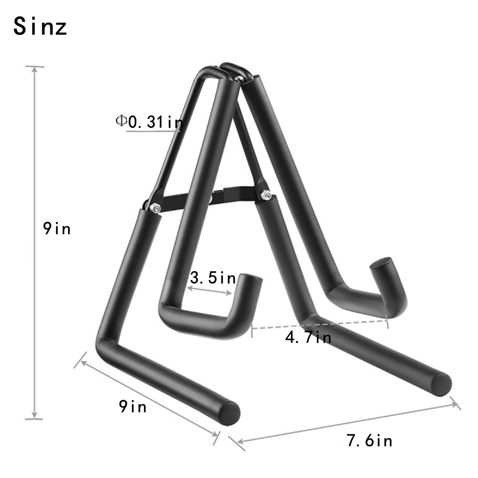 Miwayer Fold-Flat Ukulele Stand Floor Foldable Violin Stand with Padded Small Instrument Stand for Ukulele, Mandolin and Violin (A-Type Foldable)