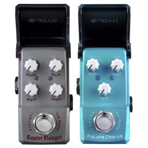 joyo jf-327 mini pedals raptor flanger bundle with jf-316 future chorus for electric guitar effects ironman series