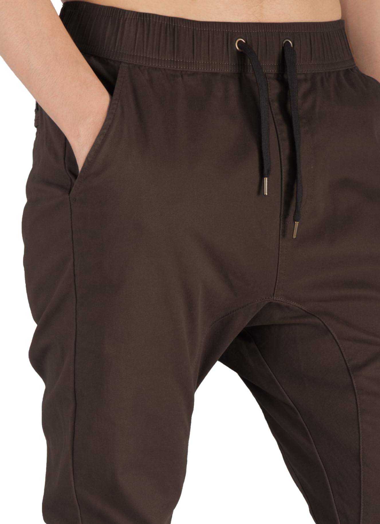 ITALYMORN Jogger Pants for Men Breathable Casual Pants (Dark Brown, XX-Large)