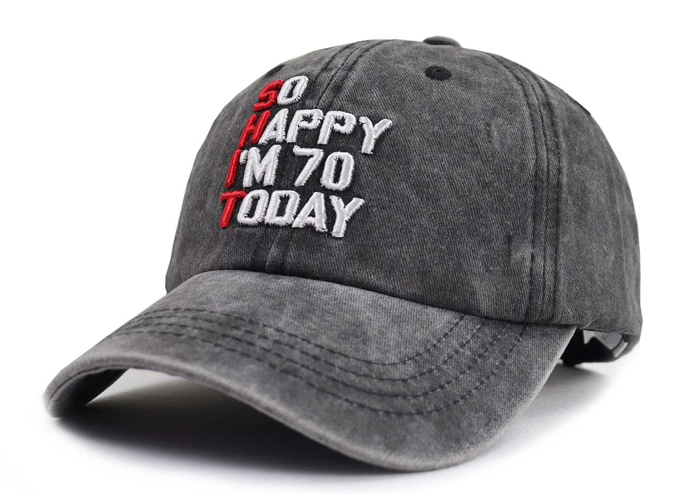 Funny 70th Birthday Gifts for Women Men, 70 Year Old Man Retirement Hat, Vintage 70 Baseball Cap Gag Gifts for Dad Mom Grandpa and Grandma Black