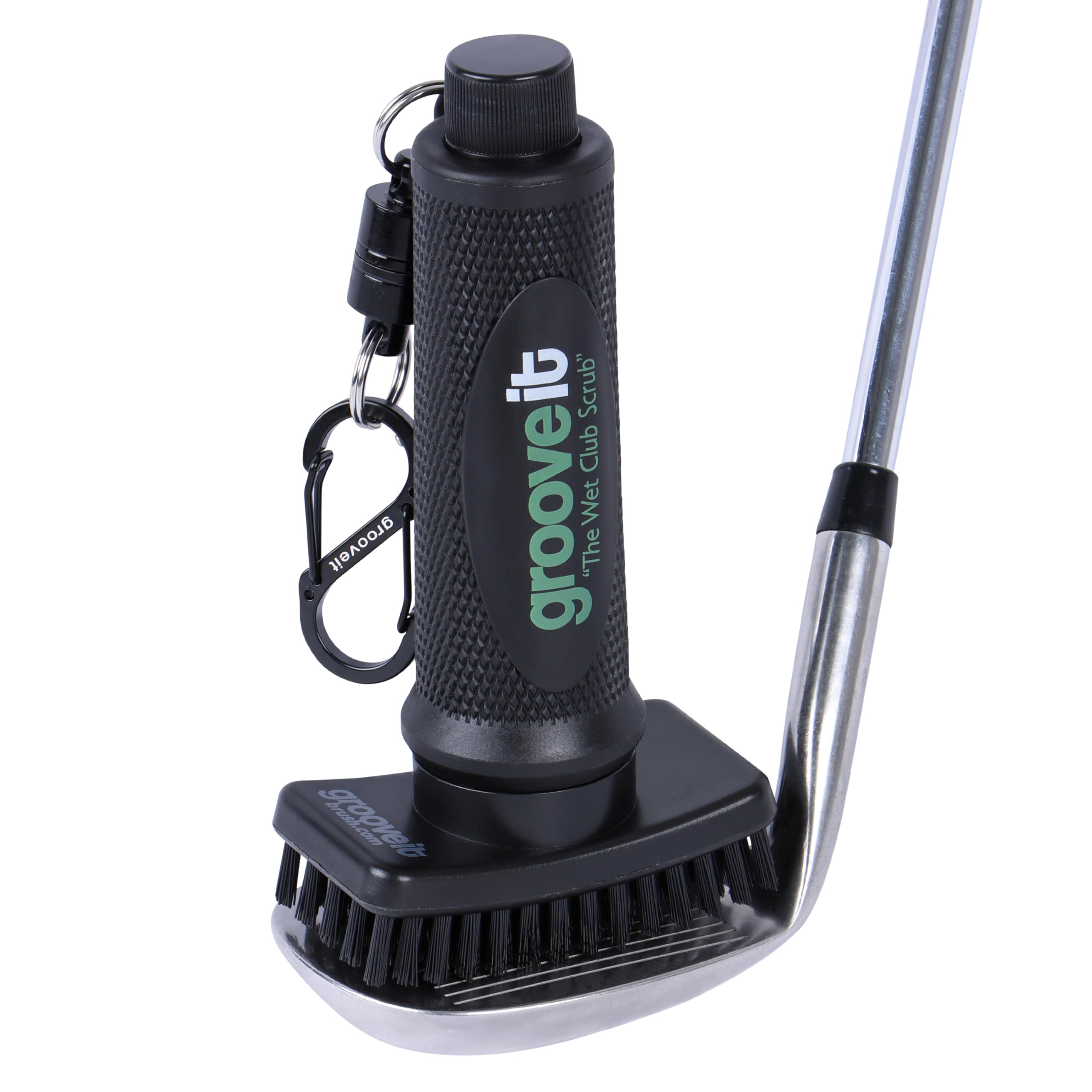 Grooveit "The Wet Club Scrub Golf Water Brush - 3 Year Warranty - Anti-Leak Design - Magnetic Brush with Nylon-Bristle Head - Patented Pump for Easy Cleaning - Wide Cleaning Coverage - Long Lasting