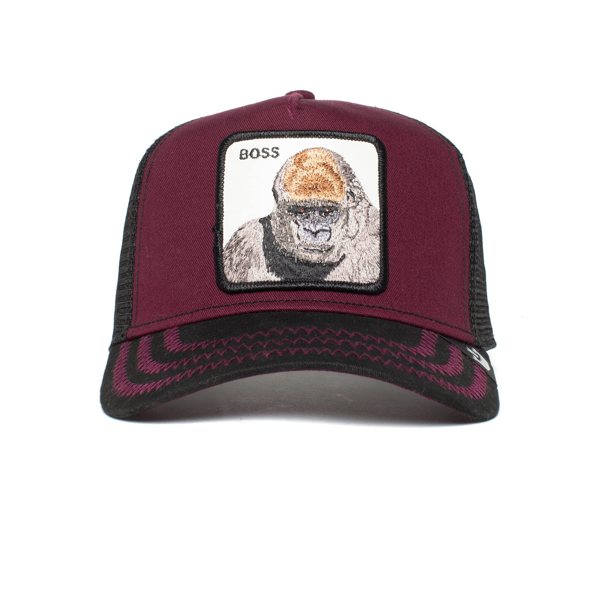 Goorin Bros. The Farm Unisex Original Adjustable Snapback Trucker Hat, Wine Boss, One Size