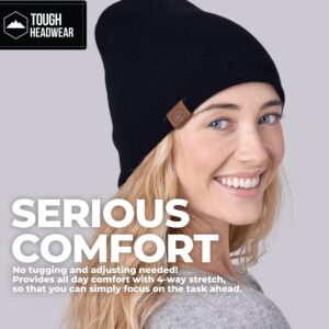 Tough Headwear Daily Knit Beanie - Beanies Hats for Men - Winter Hats for Men & Women - Warm Knitted Hats for Cold Weather & Stocking Cap