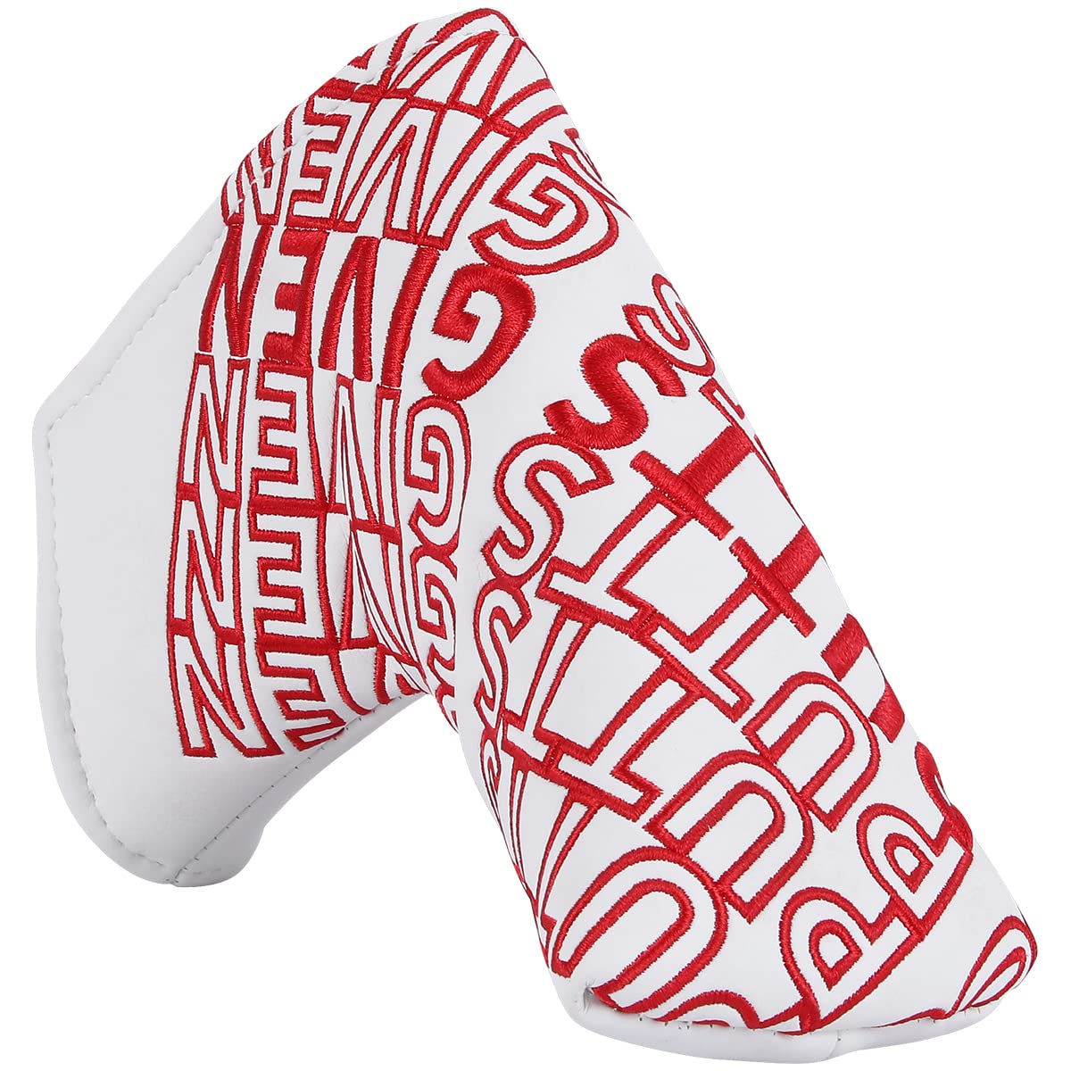 Studio Crafted 0 Putts Given Golf Blade Putter Cover Magnetic Closure (White)