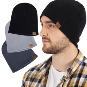 Tough Headwear Daily Knit Beanie - Beanies Hats for Men - Winter Hats for Men & Women - Warm Knitted Hats for Cold Weather & Stocking Cap