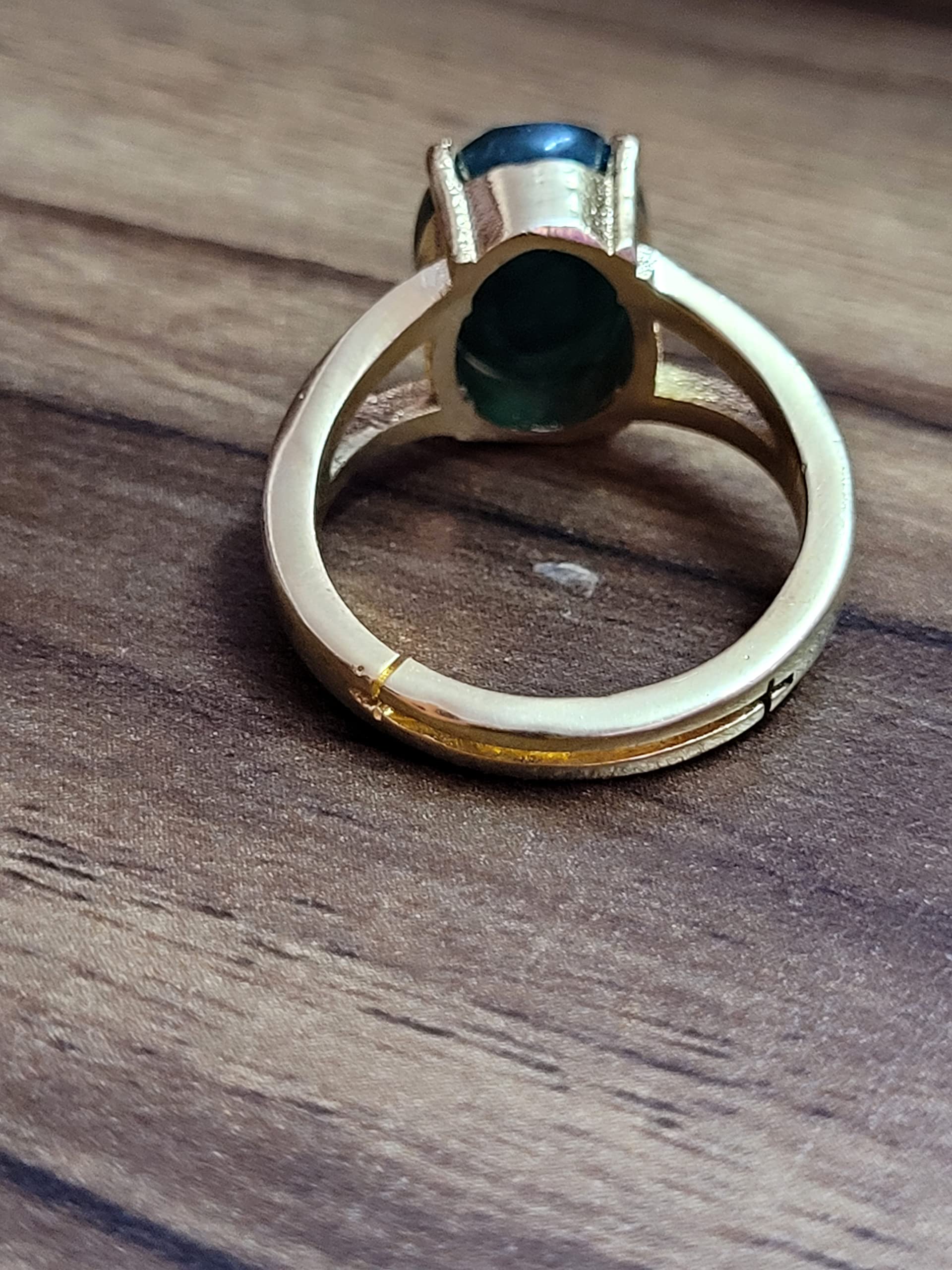 Emerald Adjustable Ring For Men And Women 7.25 CARAT Ring Gemstone Ring 14K Gold Plated Adjustable Ring Emerald Ring For Men And Women By ANTIQUESILVERJEWELRY, Green,Emerald