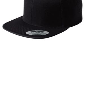 Sport-Tek® Flat Bill Snapback Cap STC19 / Custom Hats/Embroidery Hats/Monogram Hats/Custom Snapback/Custom Embroidery (Black)