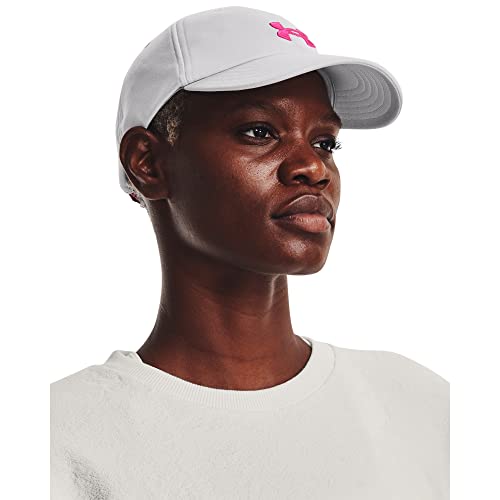 Under Armour Womens Blitzing Cap Adjustable, (014) Halo Gray / / Rebel Pink, One Size Fits Most