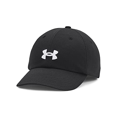 Under Armour Womens Blitzing Cap Adjustable, (001) Black / / White, One Size Fits Most