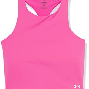 Under Armour Girls Motion Crop Tank Top, (652) Rebel Pink / / Pink Sugar, Medium