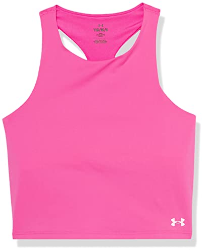 Under Armour Girls Motion Crop Tank Top, (652) Rebel Pink / / Pink Sugar, Medium