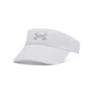 Under Armour Womens Blitzing Visor, (100) White / / Halo Gray, One Size Fits Most