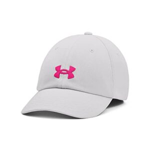 under armour womens blitzing cap adjustable, (014) halo gray / / rebel pink, one size fits most