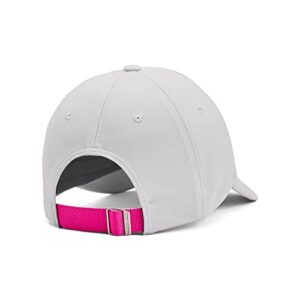 Under Armour Womens Blitzing Cap Adjustable, (014) Halo Gray / / Rebel Pink, One Size Fits Most