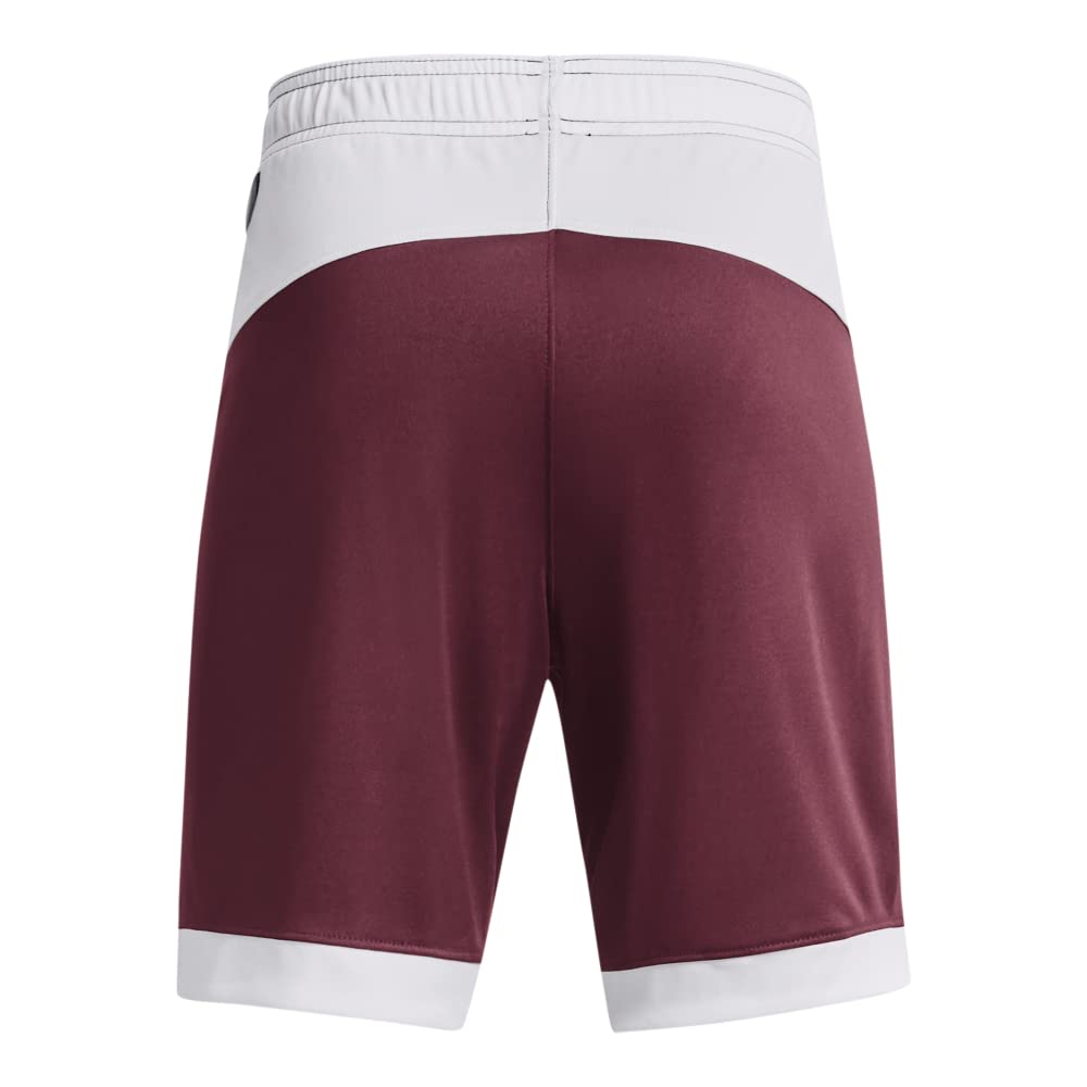 Under Armour Boys' Maquina 3.0 Shorts, (609) Maroon / / White, Youth Medium