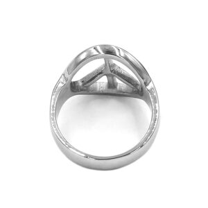 STBZCXH Fashion Peace Ring Stainless Steel Charm Jewelry Classic World Peace Sign Biker Men Women Ring Gift (7)