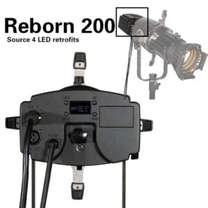 ZVH Reborn 200 Source Four LED retrofit, Upgrade your source 4 profile in just seconds, for Conference Live Broadcast Studio Photography Recording YouTube, Film Shooting, Museum. (5600K (5-pin))