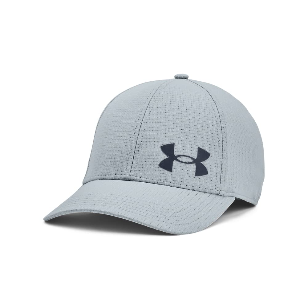 Under Armour Men's Iso-Chill ArmourVent Fitted Baseball Cap, (465) Harbor Blue / / Downpour Gray, Large/X-Large