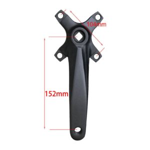 Mountain Bike Crankset Aluminum Alloy Crank 04 BCD Bike Crankset, 152mm