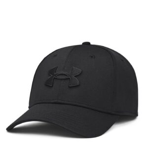 under armour men's blitzing cap stretch fit, (002) black / / black, medium/large