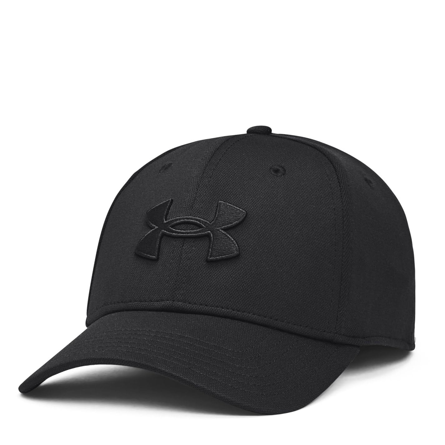 Under Armour Men's Blitzing Cap Stretch Fit, (002) Black / / Black, Medium/Large