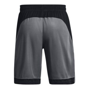 Under Armour Men's Baseline Basketball 10-Inch Shorts, (012) Pitch Gray/Black/Black, Medium