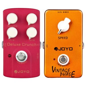 JOYO JF-06 Vintage Phase Effect Pedal Bundle with JF-39 Deluxe Crunch Distortion Pedal for Electric Guitar