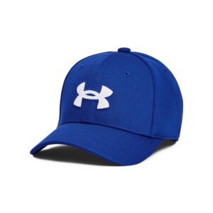 under armour boys blitzing cap stretch fit, (400) royal / / white, medium/large