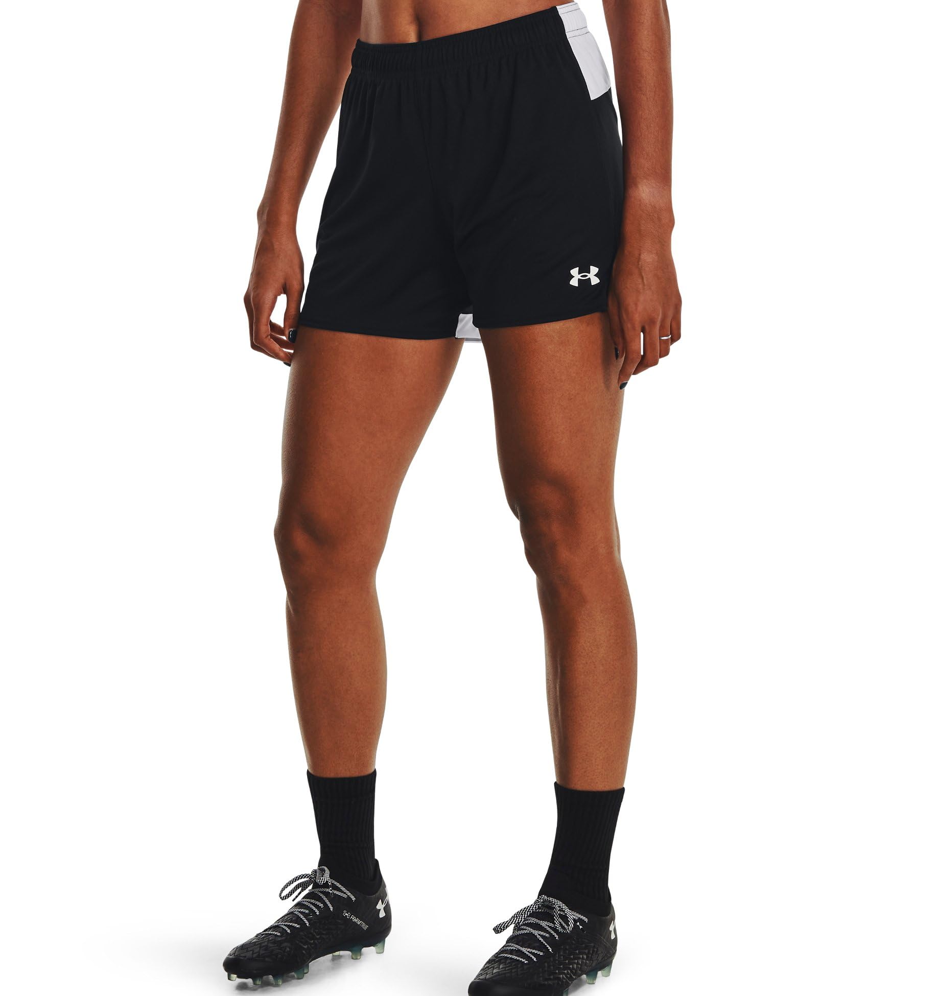 Under Armour Womens Maquina 3.0 Shorts, (001) Black / / White, Medium