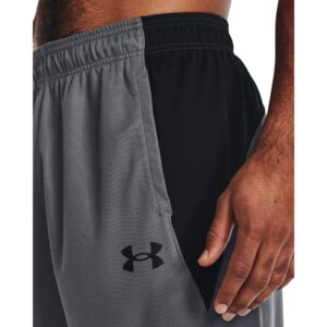 Under Armour Men's Baseline Basketball 10-Inch Shorts, (012) Pitch Gray/Black/Black, Medium