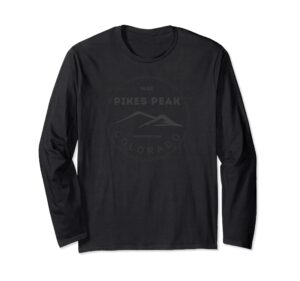 pikes peak colorado - bluebird day mountain adventure long sleeve t-shirt