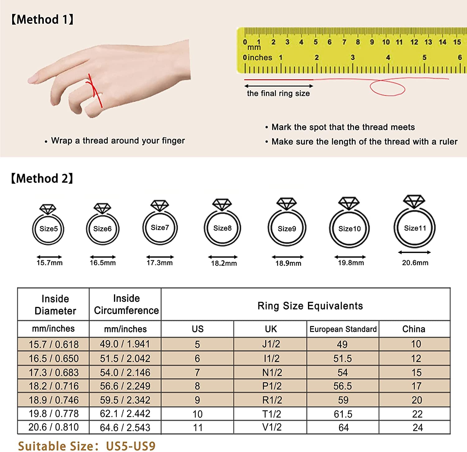 JO WISDOM Infinity Promise Rings 925 Sterling Silver Engagement Wedding Anniversary Ring with with 6mm 5A Cubic Zirconia Size9