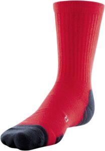 under armour youth team crew socks, 1-pair, red/black/white, small