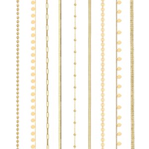 Honsny Waist Chain for Women, 14K Gold Beach Bikini Belly Chain Jewelry Waist Beads Body Chain, Summer Waist Body Chain Set for Teen Girls