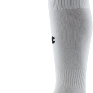 Under Armour Adult Soccer Over-The-Calf Socks, 1-Pair, White/Black/Black, Large