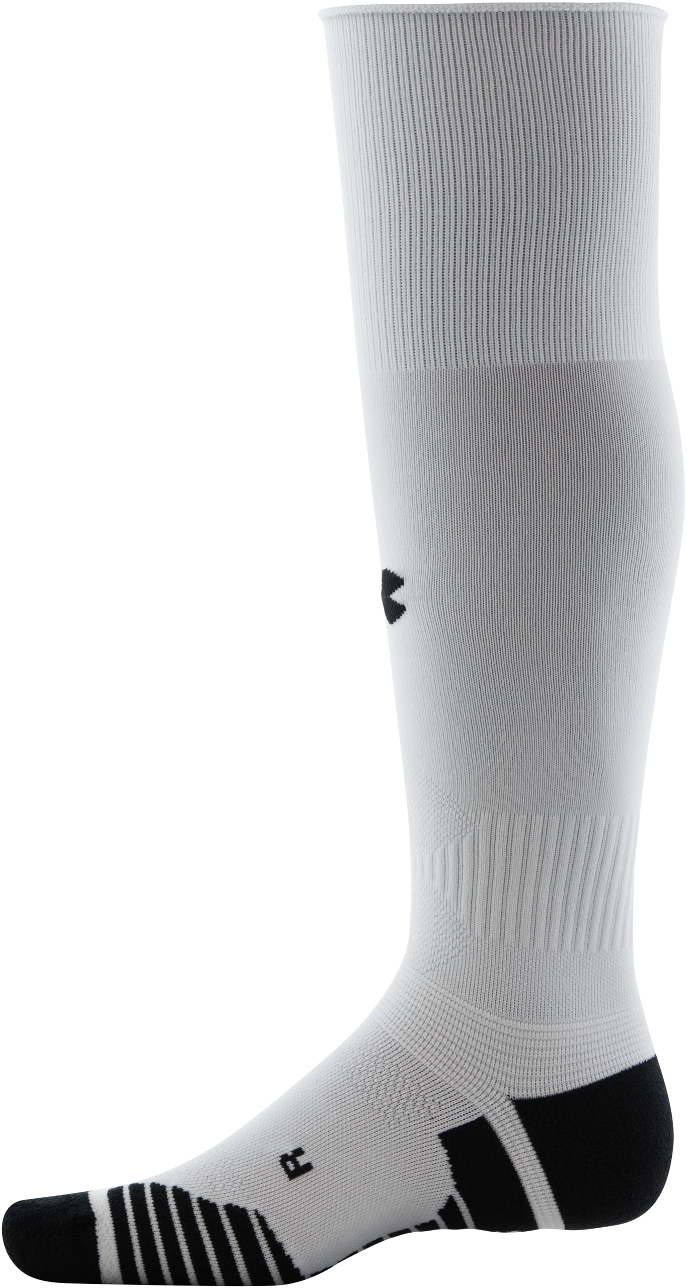 Under Armour Adult Soccer Over-The-Calf Socks, 1-Pair, White/Black/Black, Large