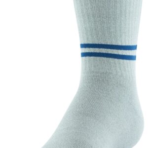 Under Armour Men's Essential Crew Socks, 6-Pairs, Khaki Gray/Khaki Gray/Deep Sea, Medium