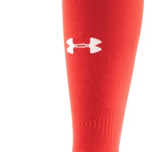 Under Armour Adult Soccer Performance Over-The-Calf Socks, 1-Pair, Red/Black/White, Medium