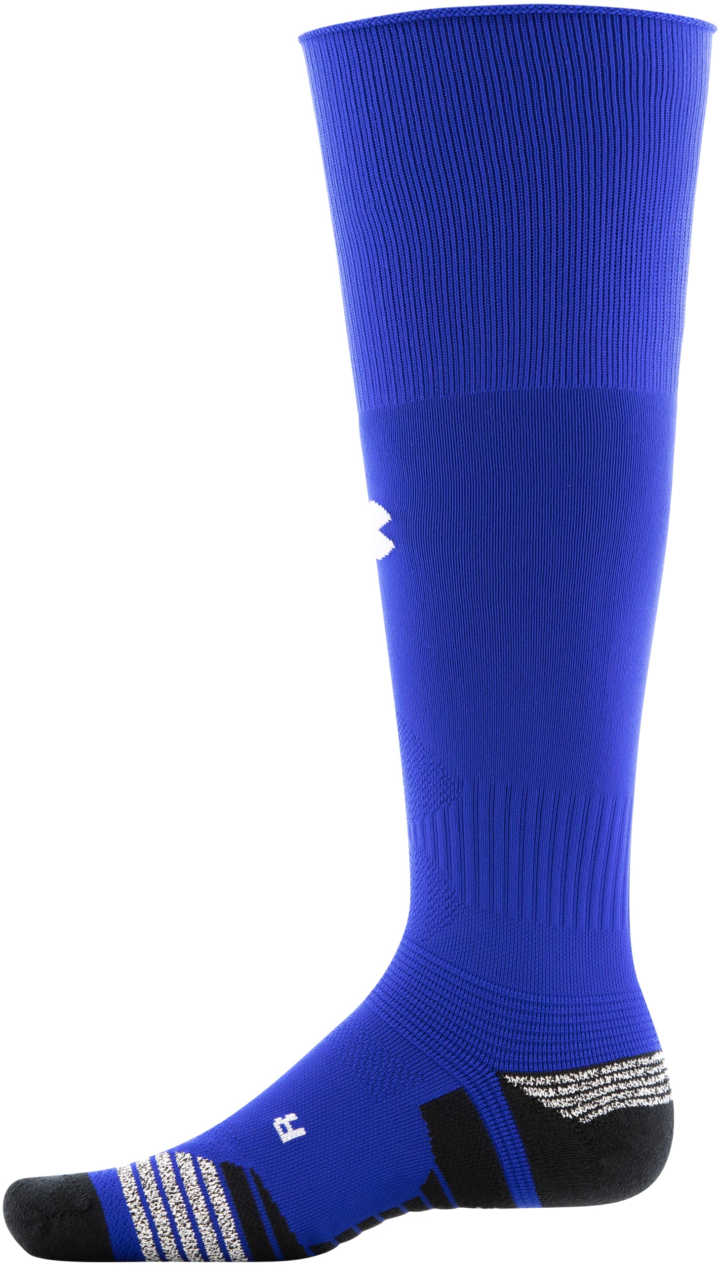 Under Armour Adult Soccer Performance Over-The-Calf Socks, 1-Pair, Royal/Black/White, Medium