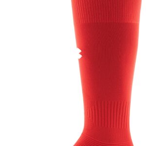 Under Armour Adult Soccer Performance Over-The-Calf Socks, 1-Pair, Red/Black/White, Medium