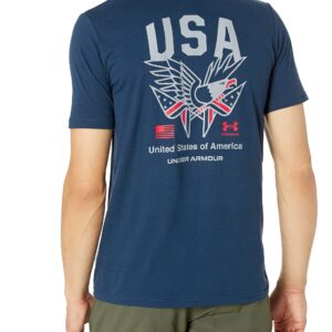 Under Armour Men's Freedom Graphic Short Sleeve T-Shirt, (408) Academy / / Red, Medium