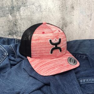 HOOEY Men's Sterling Logo Embroidered Trucker Cap Red One Size