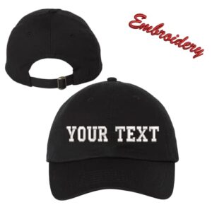 Classic Dad Cap VC300A / Custom Hats/Embroidery Hats/Monogram Hats (Black)