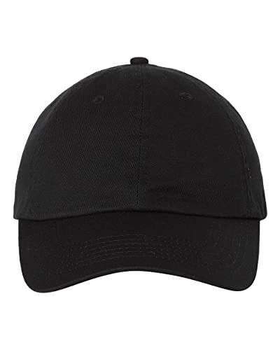 Classic Dad Cap VC300A / Custom Hats/Embroidery Hats/Monogram Hats (Black)