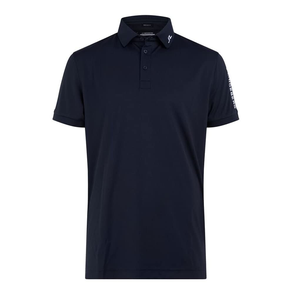 J Lindeberg Mens Tour Tech Regular Fit Golf Polo - JL Navy S