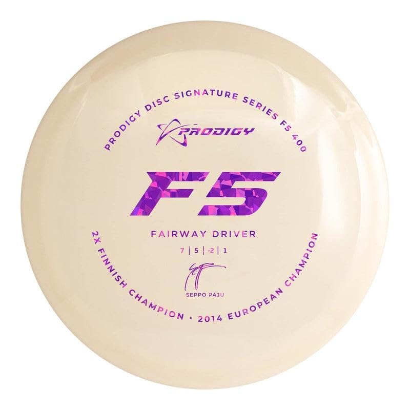 Prodigy Disc Seppo Paju 400 F5 | 2022 Signature Series | Slightly Understable Disc Golf Fairway Driver | Extremely Durable | Flies Far & Straight | 170-176g (Colors May Vary)