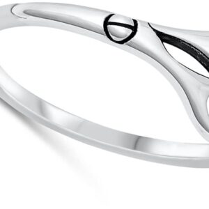 Scissors Cutting Ties Separation Ring New .925 Sterling Silver Band Size 5