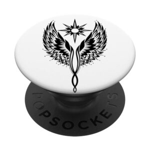 angels wings with sun guardian-angel with sun rays popsockets swappable popgrip