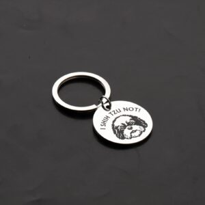 Shi Tzu Dog Keychain Shi Tzu Lover Gift Dog Mom Bag Dog Owner Jewelry I Shih Tzu Not (I SHIH TZU NOT)