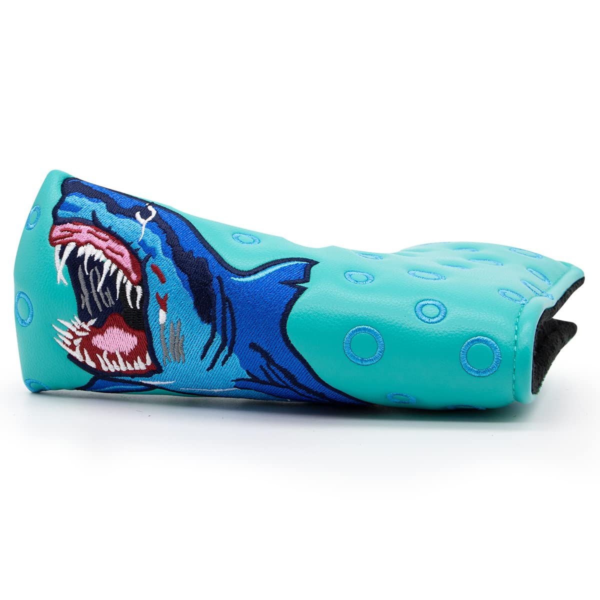 Shark Golf Putter Club Head Cover Headcover Blade Magnetic fits for Scotty Cameron Del Mar, Taylormade Mytp, Odyssey WH OG #1 Putters (Light Blue)